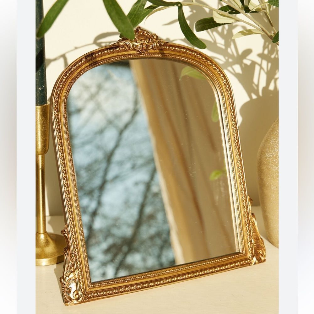 ALTAR’D STATE Gold Tone Ornate Mirror Framed Easel Style 10 x 8 inches